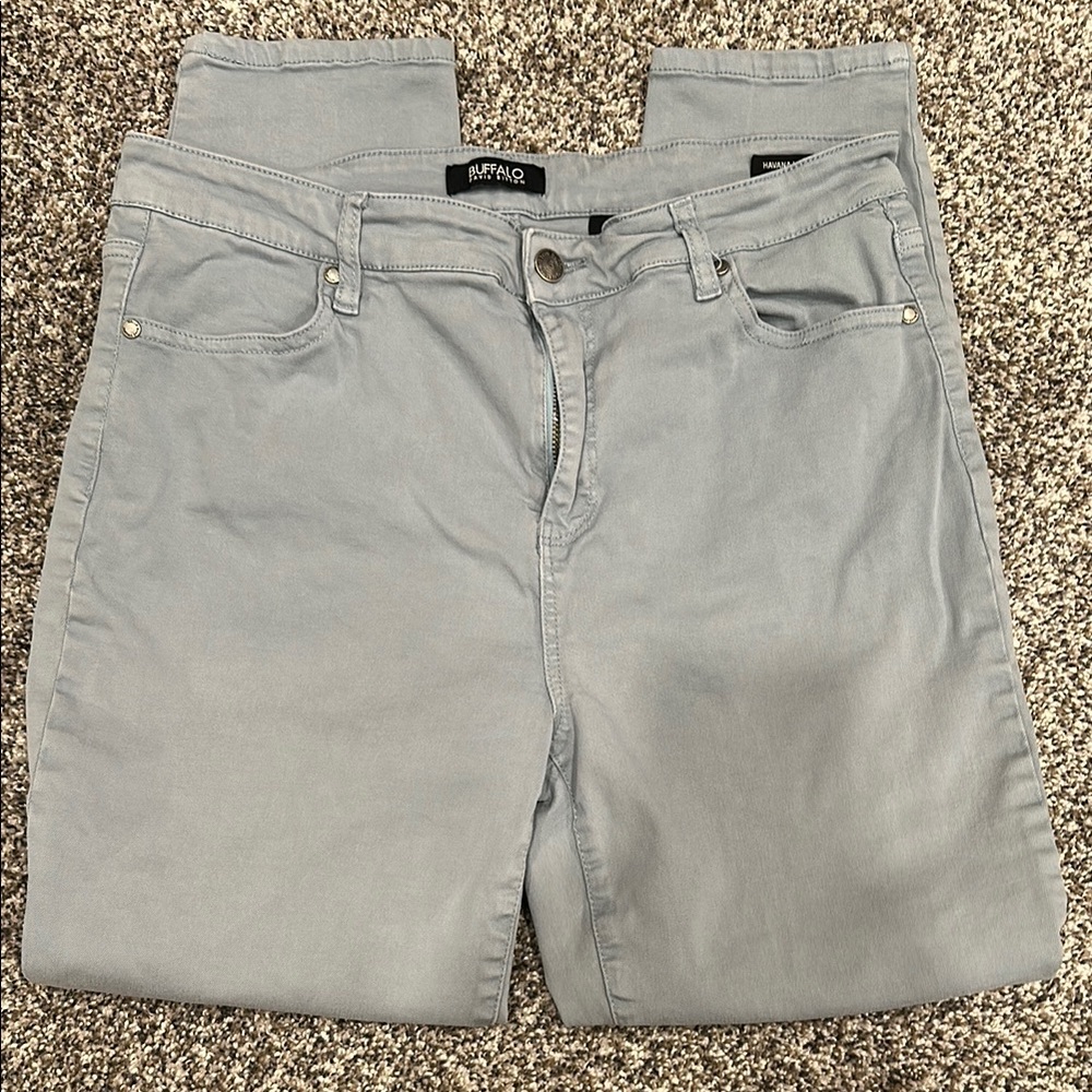 Buffalo David Bitton Blue Havana High Rise Soft Stretch Ankle Cropped Jeans